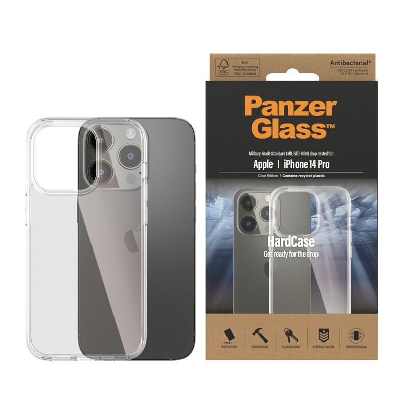 PanzerGlass iPhone 14 Pro Hardcase Transparant - Telefoonhoesje - Beschermhoesje