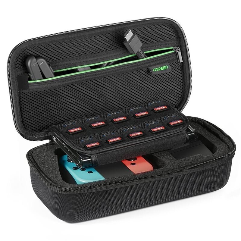 Ugreen Opbergtas met handvat voor Nintendo Switch OLED zwart