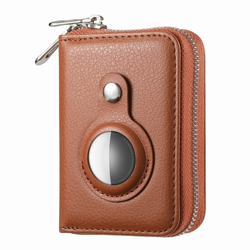 AirTag-portemonnee met RFID-bescherming, bruin