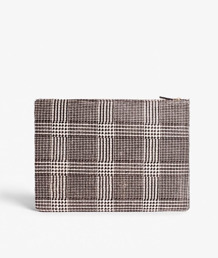 The Case Factory Medium Clutch Pony Check Black/White