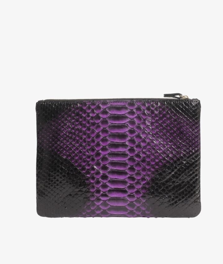 The Case Factory Small Clutch Real Python Lila/Black