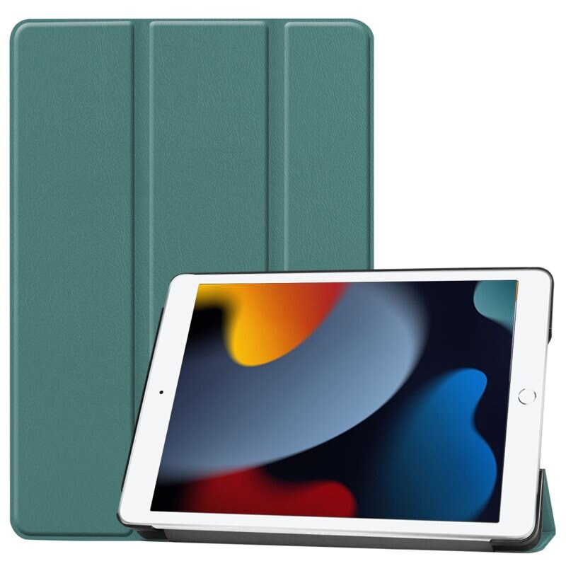 Apple iPad 10.2 8th Gen (2020) Tri-fold Hoesje Groen - Beschermende tablethoes met standaardfunctie