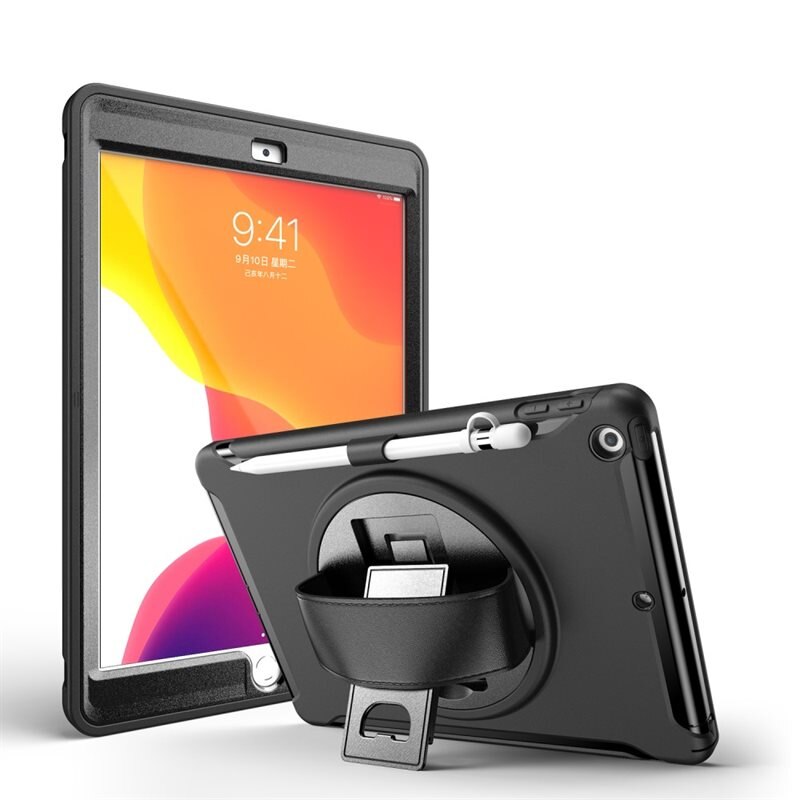 iPad 10.2 8th Gen (2020) Schokbestendige Hybridcase zwart - Beschermend hoesje
