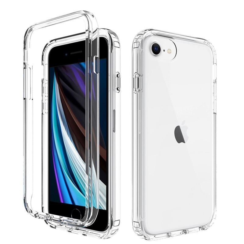 iPhone SE 2020 Full Cover Case Transparant - 360 telefoonhoesje in twee delen