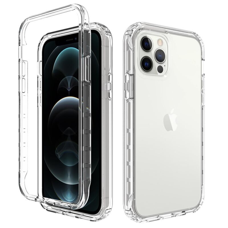 iPhone 12/iPhone 12 Pro Full Cover Case Transparant - 360 telefoonhoesje in twee delen