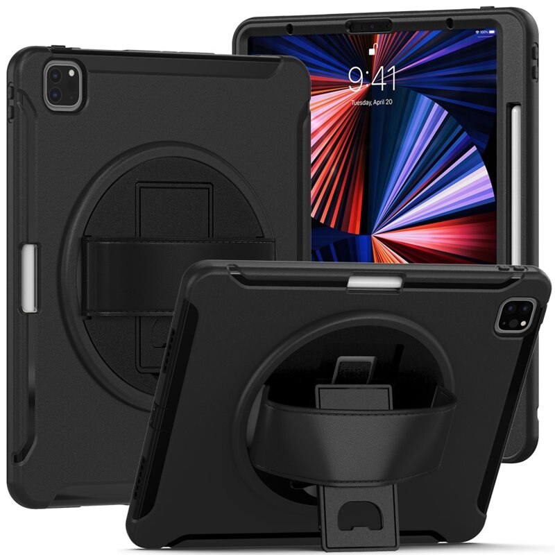 iPad Pro 12.9 6th Gen (2022) Schokbestendige Hybridcase zwart - Beschermend hoesje
