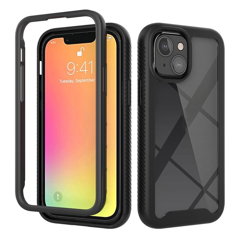 iPhone 13 Mini Full Cover Case Zwart - 360 telefoonhoesje in twee delen