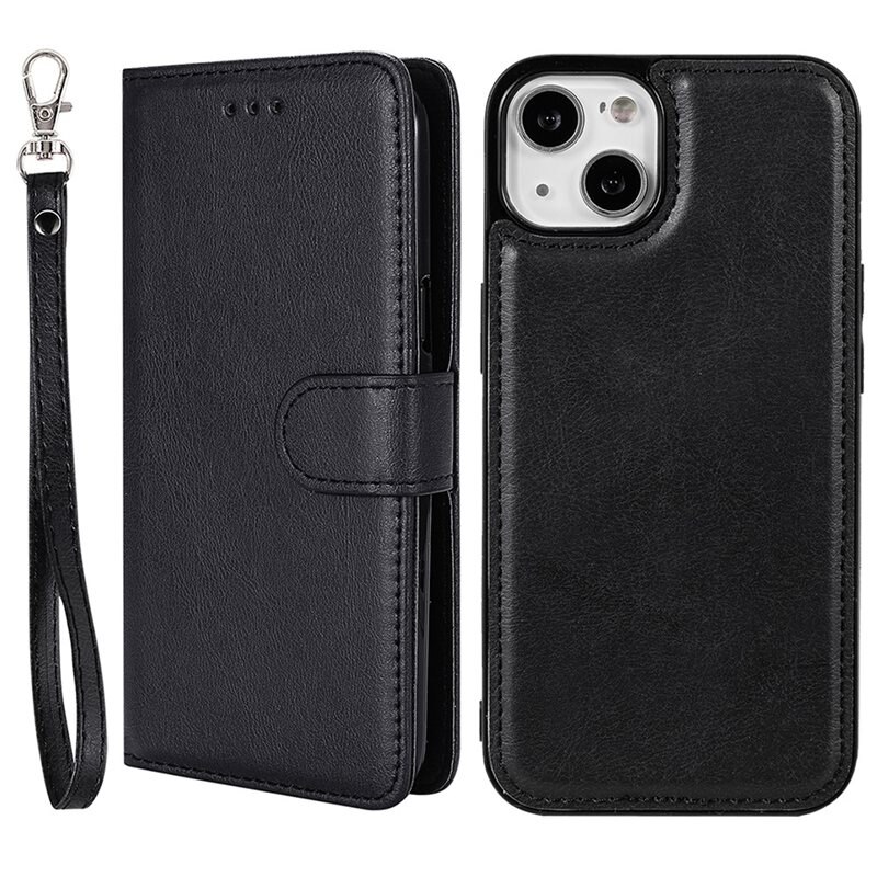 iPhone 13 Magneethoesje Zwart - Boekhoesje met losse magneetcase