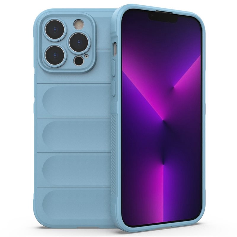 iPhone 14 Pro Puffer Case Blue - Mooi telefoonhoesje