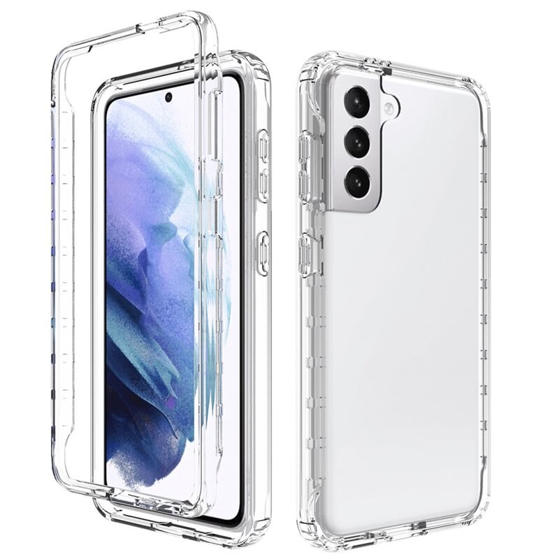 Samsung Galaxy S21 Full Cover Case Transparant - 360 telefoonhoesje in twee delen