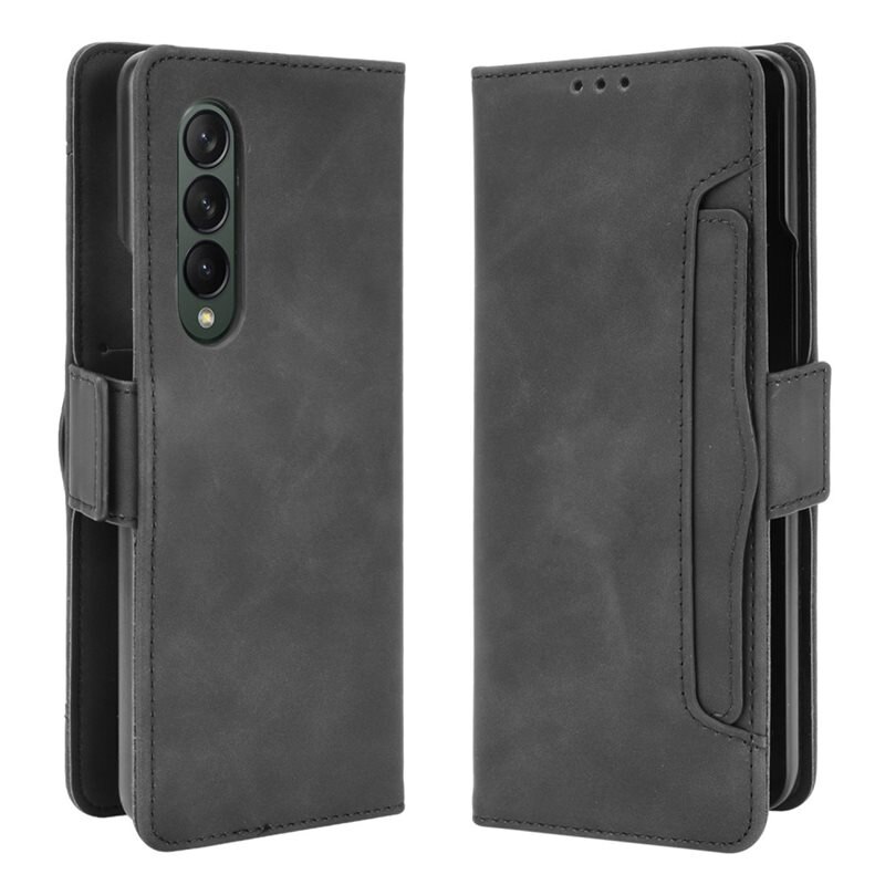 Samsung Galaxy Z Fold 3 Multi Bookcover hoesje Zwart - Telefoonhoesje - Plek voor pasjes en briefgeld, contant geld