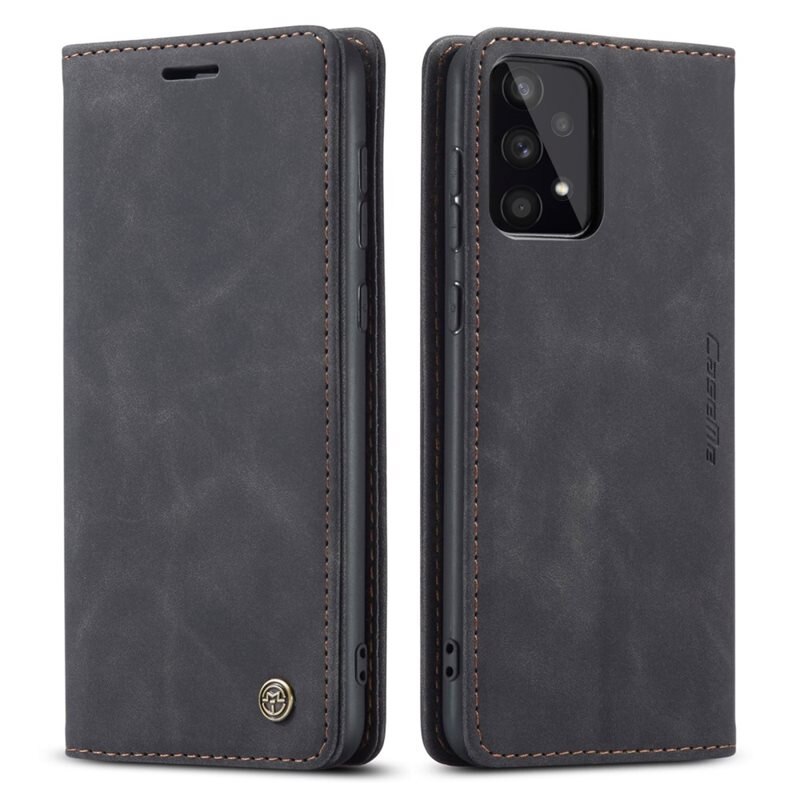CaseMe Slim Bookcover Hoesje Samsung Galaxy A53 Zwart - Dun telefoonhoesje met pasjeshouder