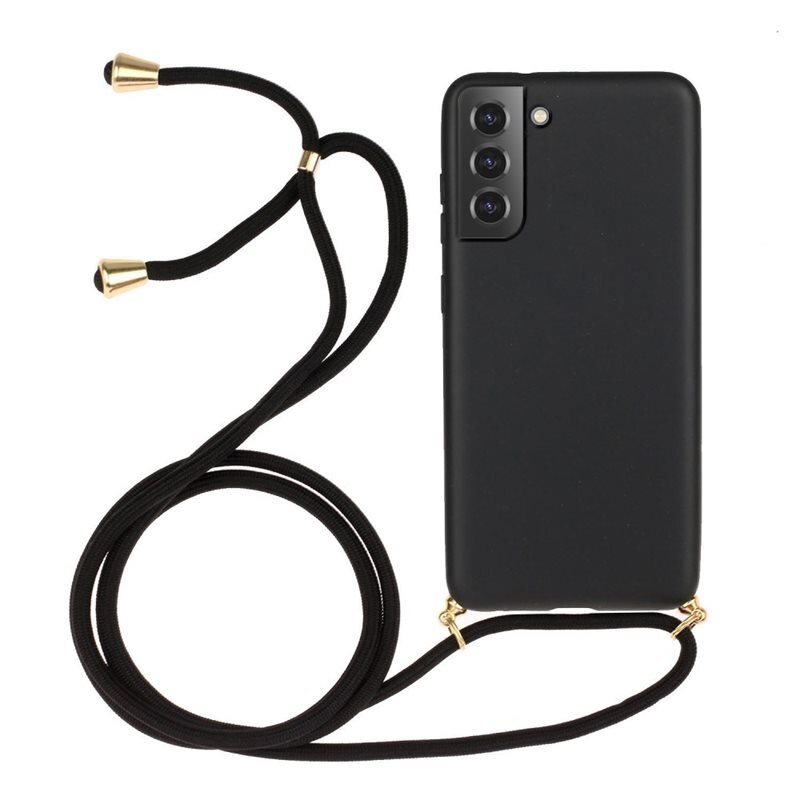 Samsung Galaxy S22 Plus Hoesje Halsband Zwart - Hoesje met practische nekriem - Draagriem