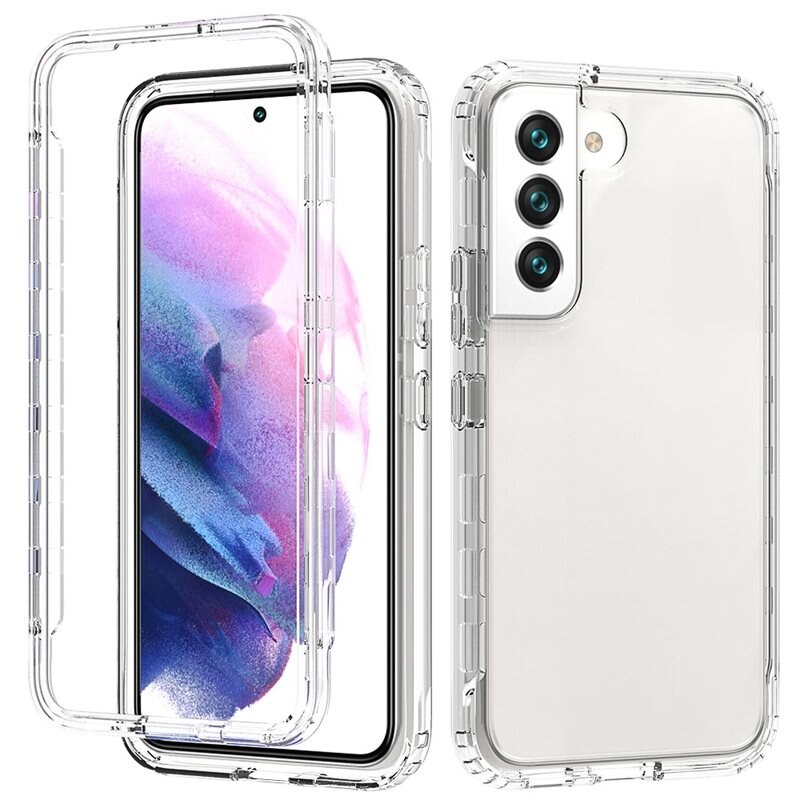 Samsung Galaxy S22 Full Cover Case Transparant - 360 telefoonhoesje in twee delen
