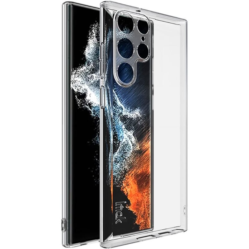 Imak TPU Case Samsung Galaxy S22 Ultra Transparant - Eenvoudig schokbestendig hoesje