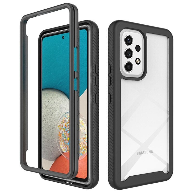 Samsung Galaxy A53 Full Cover Case Zwart - 360 telefoonhoesje in twee delen