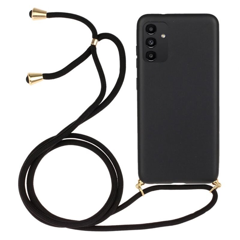 Samsung Galaxy A13 Hoesje Halsband Zwart - Hoesje met practische nekriem - Draagriem