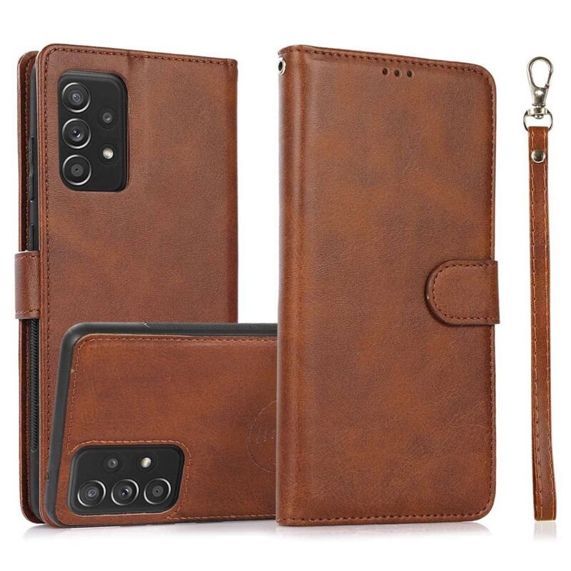 Samsung Galaxy A53 Magneethoesje Bruin - Boekhoesje met losse magneetcase
