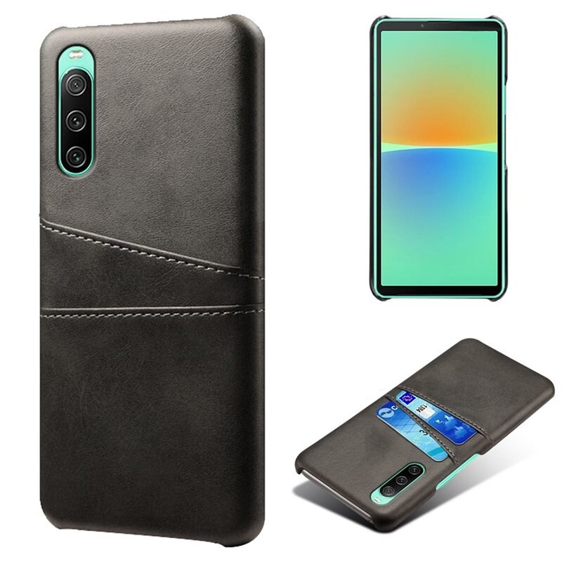 tectTech Card Slots Case Sony Xperia 10 IV Zwart - Telefoonhoesje met pasjeshouder
