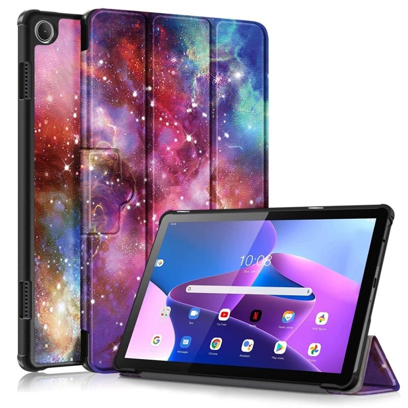 Lenovo Tab M10 (3rd Gen) Tri-fold Hoesje Ruimte - Beschermende tablethoes met standaardfunctie