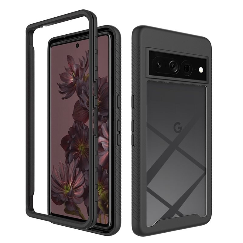 Google Pixel 7 Pro Full Cover Case Zwart - 360 telefoonhoesje in twee delen