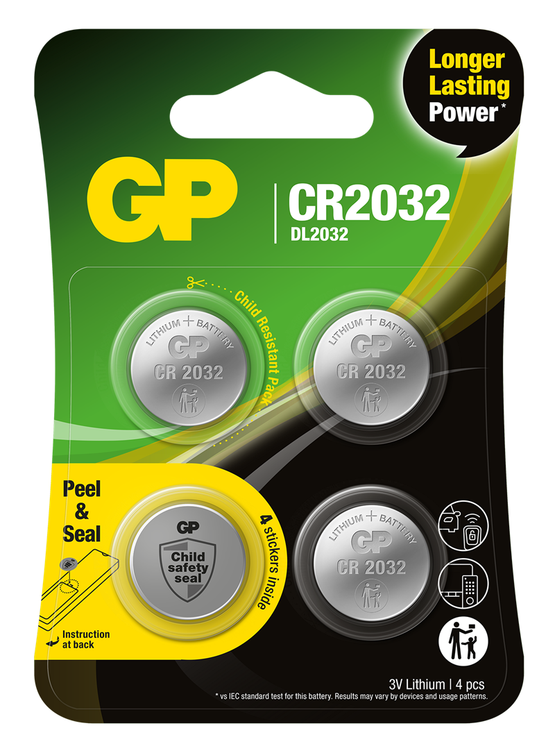 GP Batteries 4-pack Samsung Galaxy SmartTag 2 Batterij CR2032