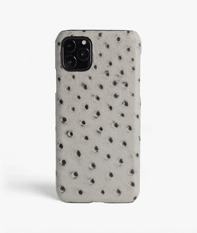The Case Factory Hoesje iPhone 11 Pro Max Ostrich Grijs