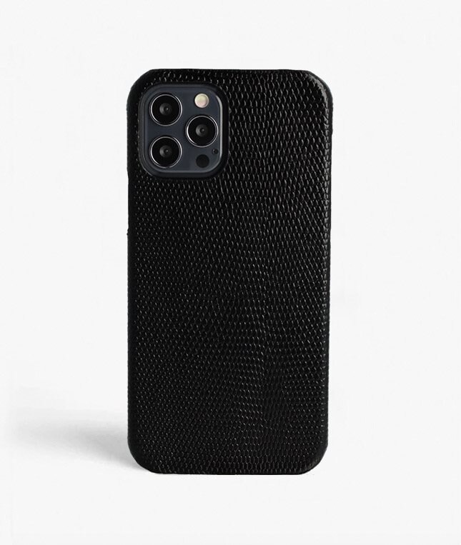 The Case Factory Hoesje iPhone 12 Pro Max Lizard Zwart