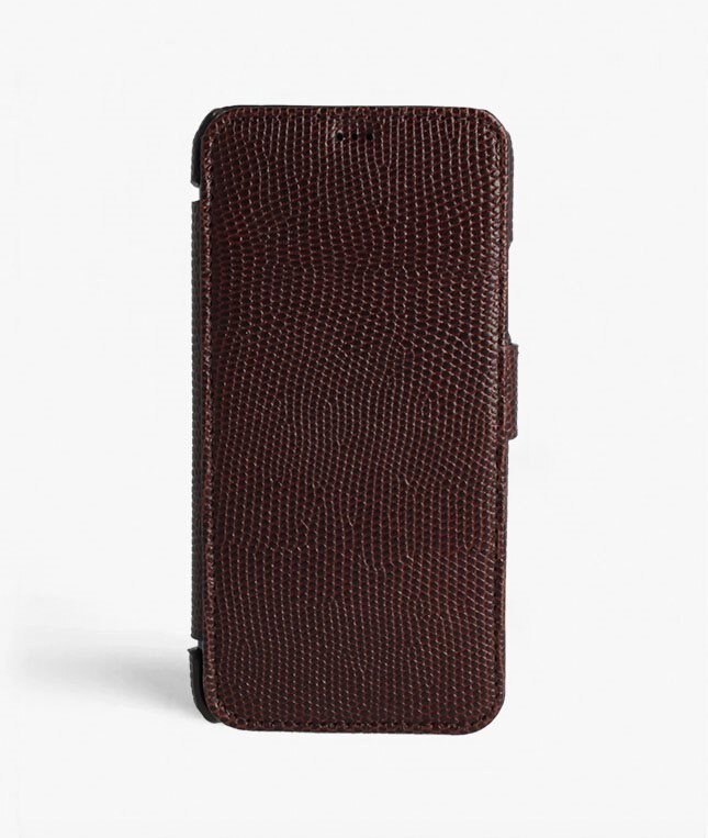 The Case Factory Bookcover hoesje iPhone 11 Pro Max Lizard Brown