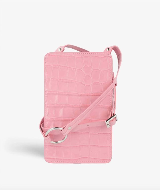 The Case Factory Smart Crossbody Tas Croco Roze