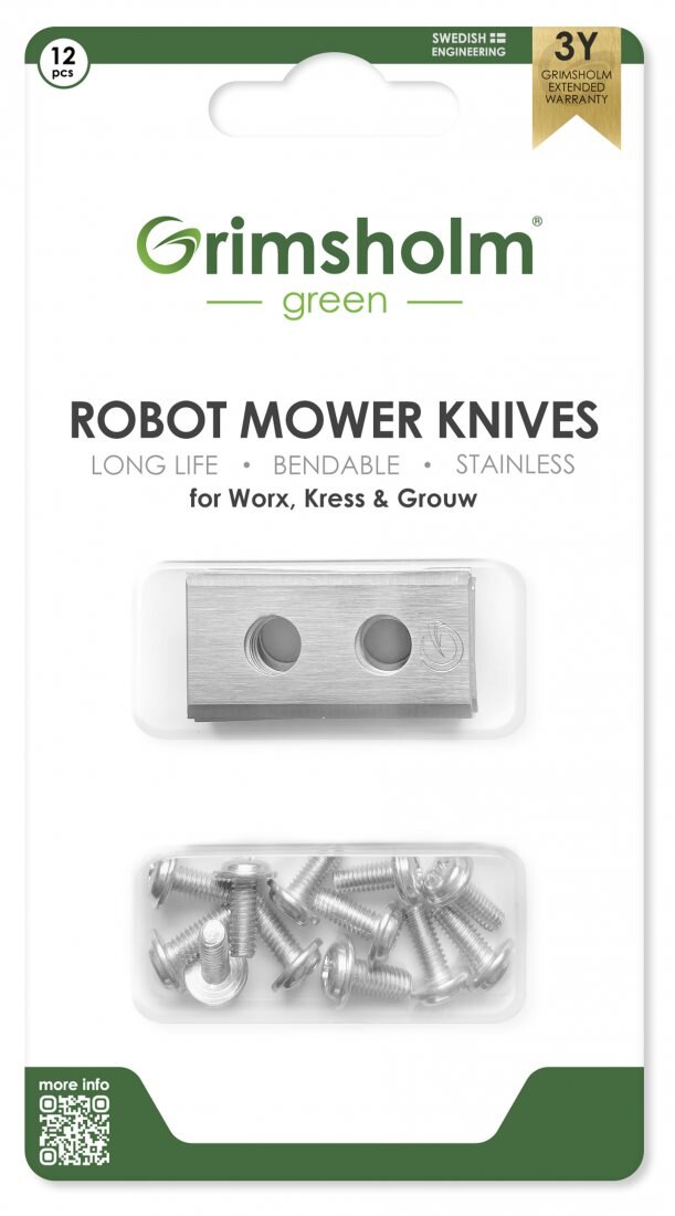 Grimsholm 12-pack Robotmaaiermessen voor Grouw Clevr 1000
