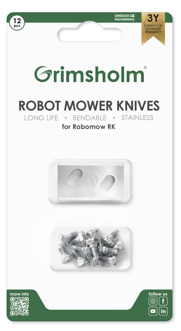 Grimsholm 12-pack Robotmaaiermessen voor Robomow RK1000