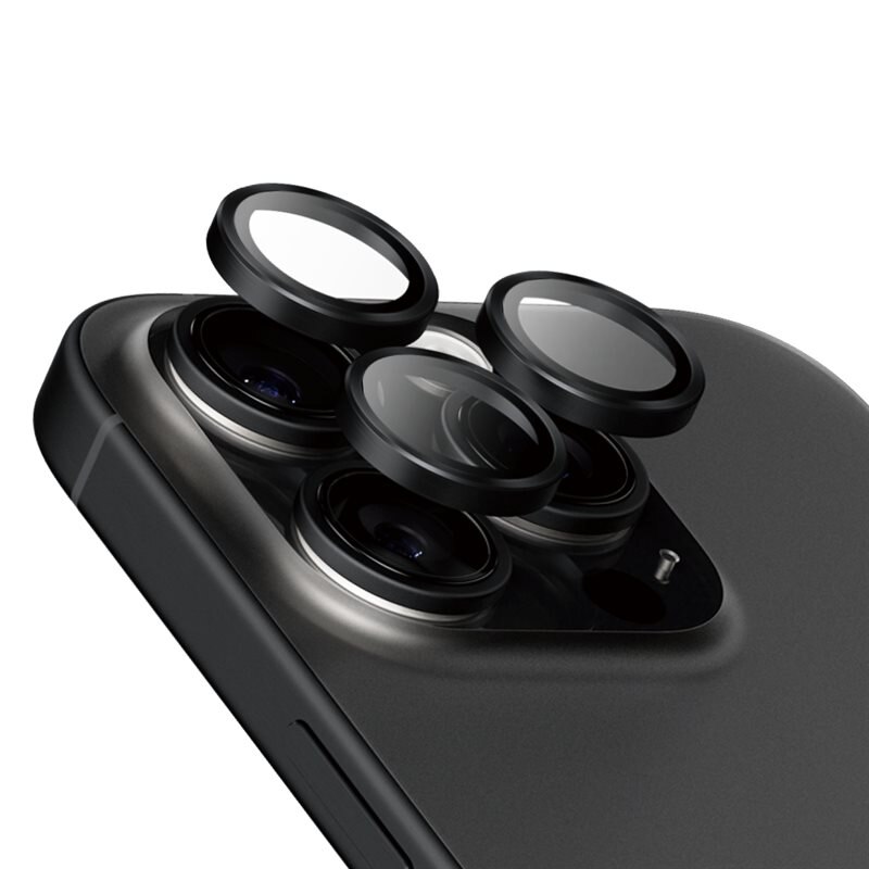 PanzerGlass iPhone 16 Pro Max Hoops Ceramic Camera Lens Protector Black