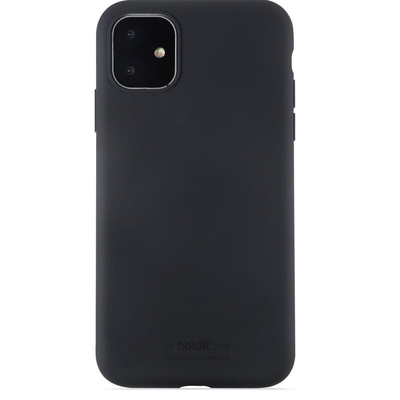 Holdit Siliconen hoesje iPhone 11 Black - Trendy, vrolijk, kleurrijk telefoonhoesje
