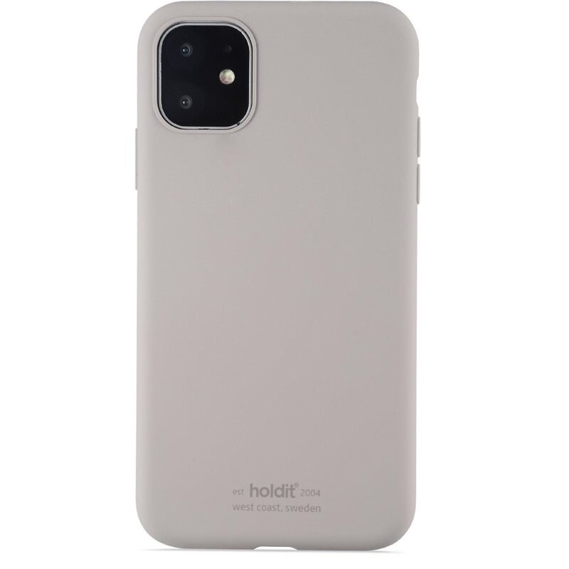 Holdit Siliconen hoesje iPhone Xr Taupe - Trendy, vrolijk, kleurrijk telefoonhoesje