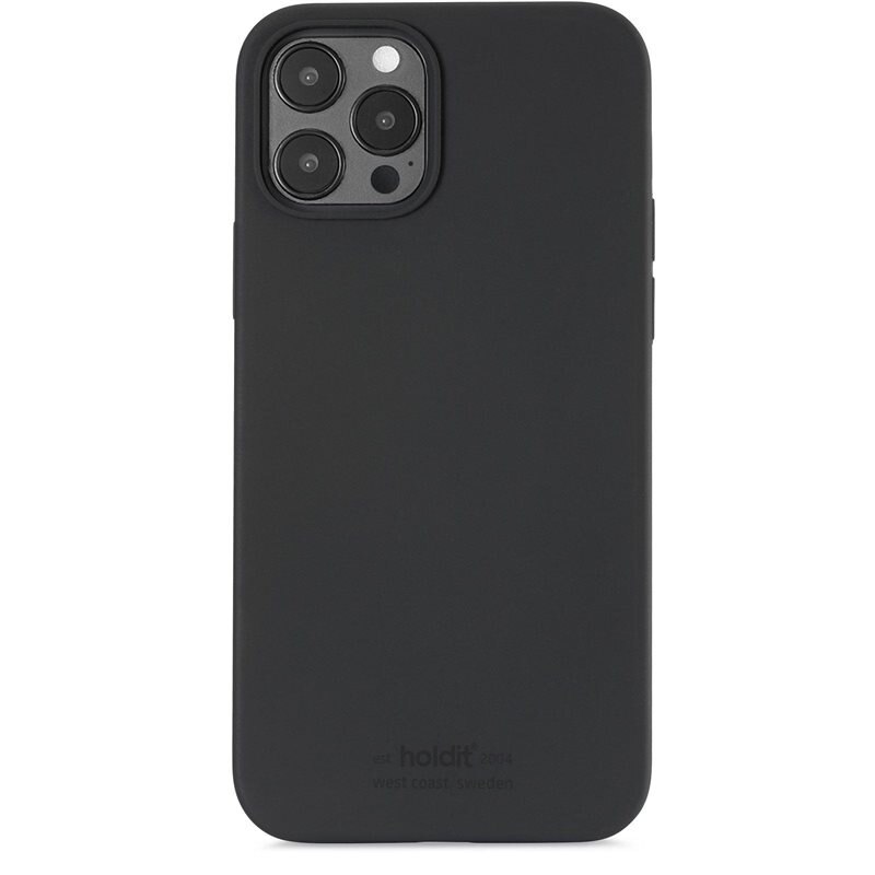 Holdit Siliconen hoesje iPhone 12/iPhone 12 Pro Black - Trendy, vrolijk, kleurrijk telefoonhoesje