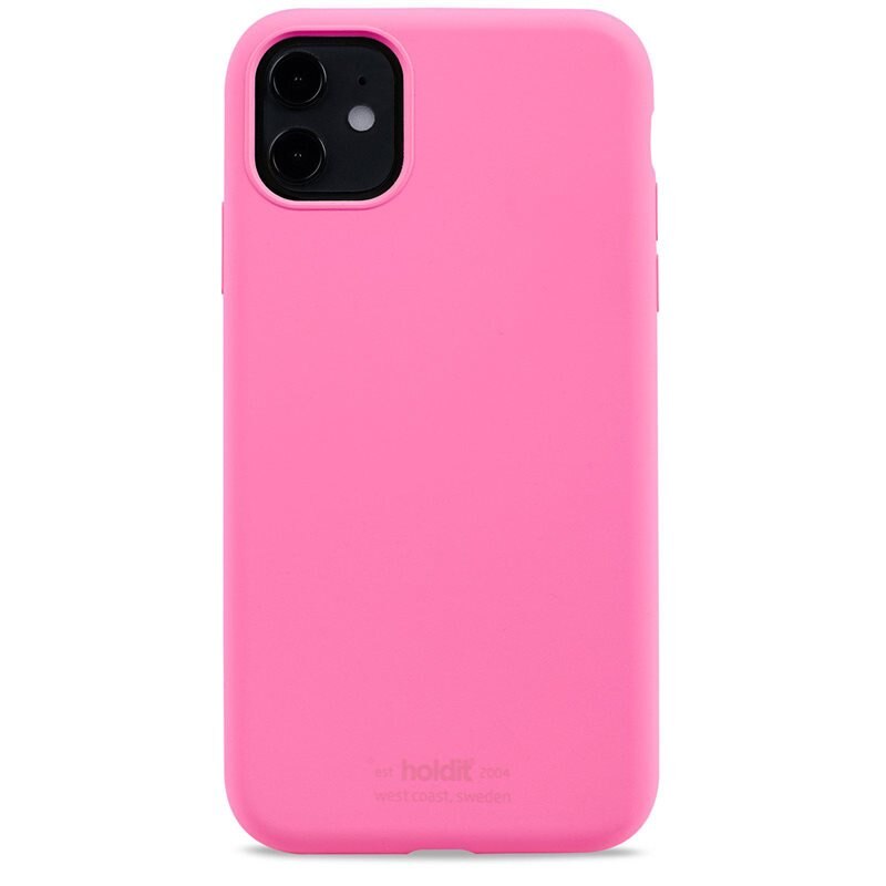 Holdit Siliconen hoesje iPhone 11 Bright Pink - Trendy, vrolijk, kleurrijk telefoonhoesje