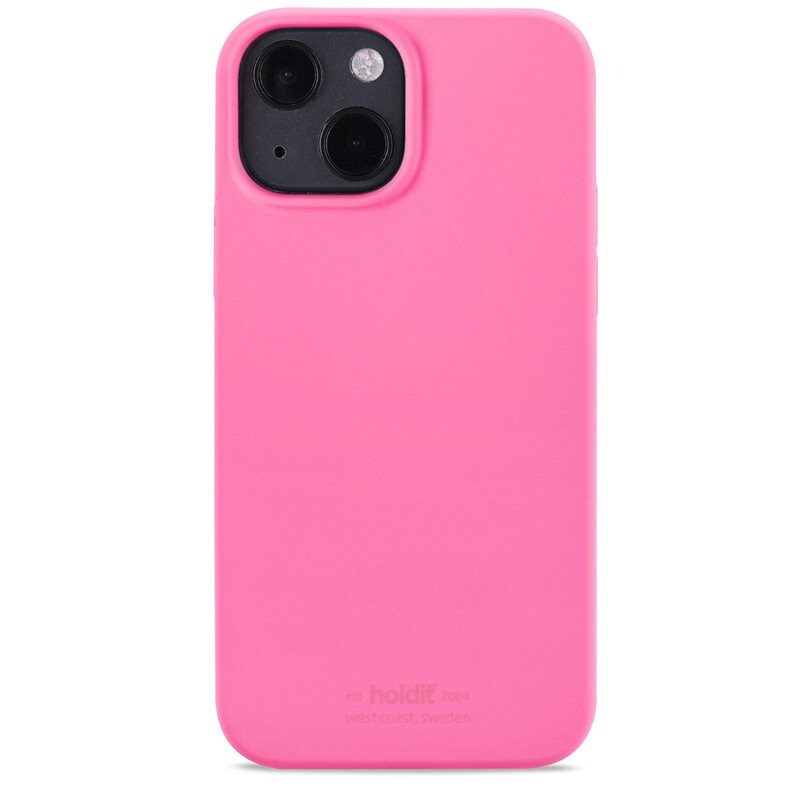 Holdit Siliconen hoesje iPhone 14 Bright Pink - Trendy, vrolijk, kleurrijk telefoonhoesje