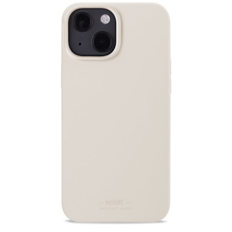 Holdit Siliconen hoesje iPhone 14 Light Beige - Trendy, vrolijk, kleurrijk telefoonhoesje