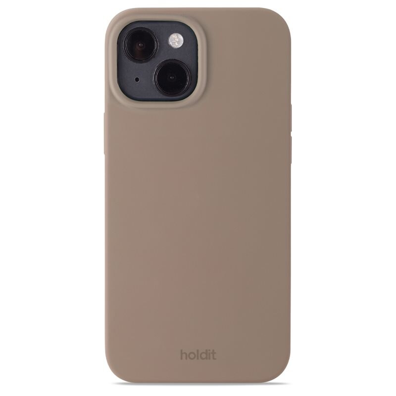 Holdit Siliconen hoesje iPhone 14 Mocha Brown - Trendy, vrolijk, kleurrijk telefoonhoesje