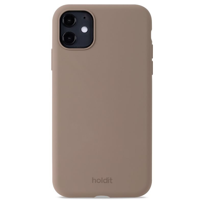 Holdit Siliconen hoesje iPhone Xr Mocha Brown - Trendy, vrolijk, kleurrijk telefoonhoesje