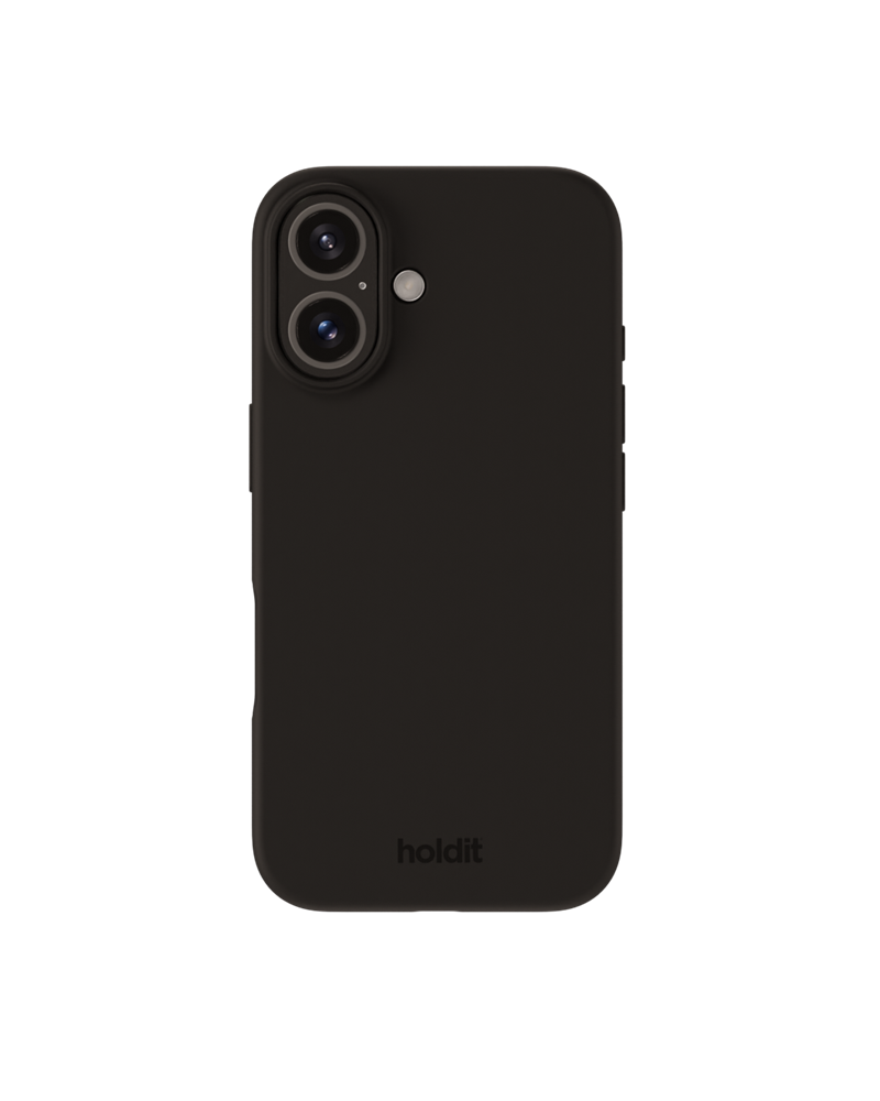 Holdit Siliconen hoesje iPhone 16 Black - Trendy, vrolijk, kleurrijk telefoonhoesje
