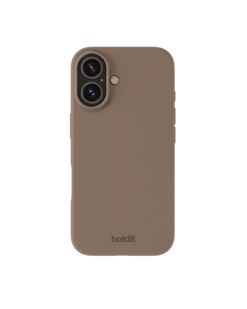 Holdit Siliconen hoesje iPhone 16 Mocha Brown - Trendy, vrolijk, kleurrijk telefoonhoesje