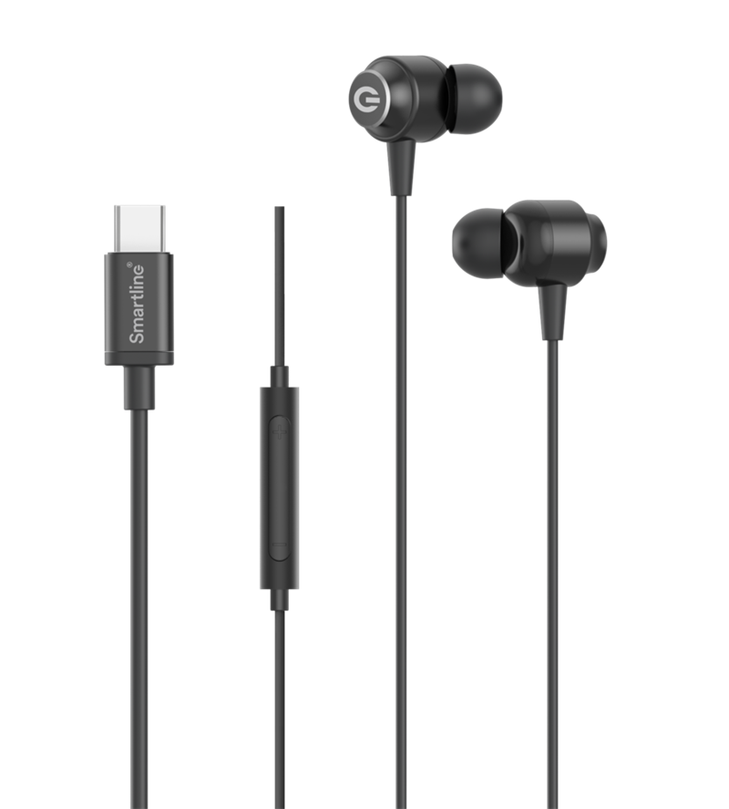Smartline Bekabelde oordopjes USB-C zwart