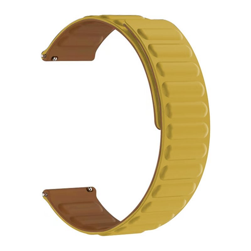 Universal 20mm Magnetisch siliconen bandje geel