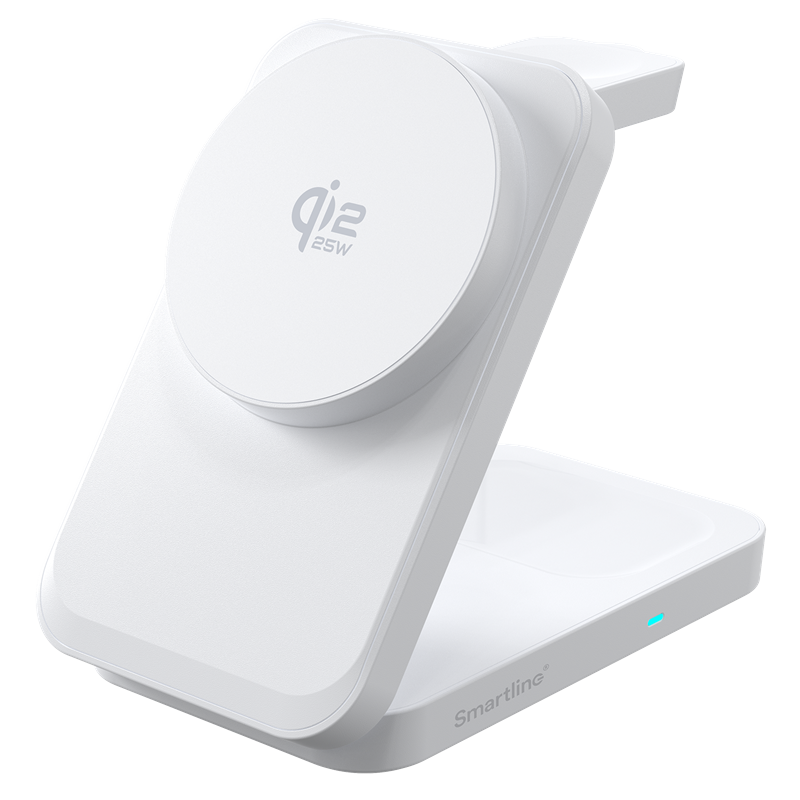 Smartline 3-in-1 Foldable Qi2.2 25W MagSafe-oplaadpunt Wit