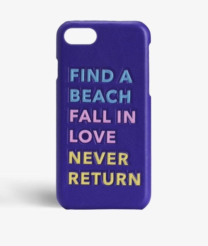 The Case Factory Hoesje iPhone 7 Find a Beach Purple