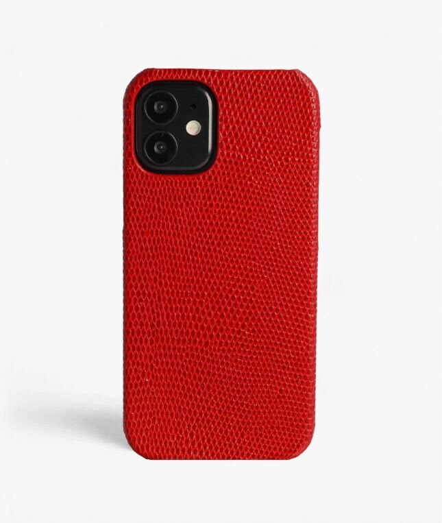 The Case Factory Hoesje iPhone 12 Mini Lizard Rood