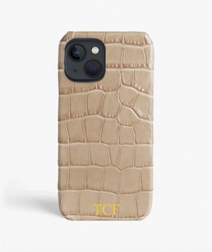 The Case Factory Hoesje iPhone 12 Mini Croco Sand