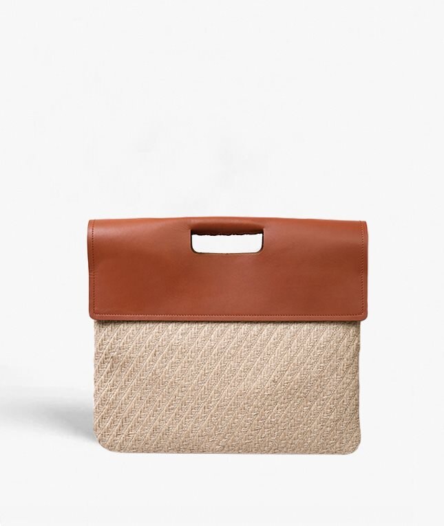 The Case Factory Trend Bag Jute Leather Vegetable Tanned Bruin